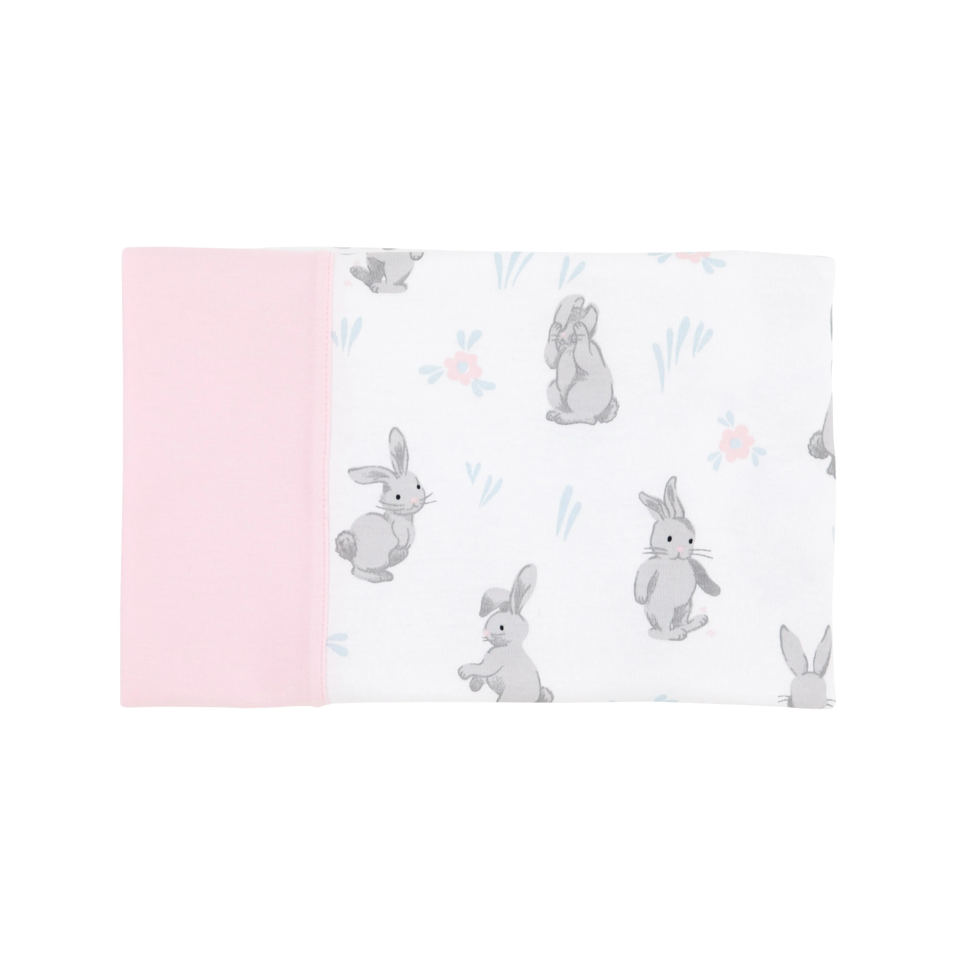 Fresh Faced Pillowcase - Broad St. Bunnies (Pink) with Palm Beach Pink