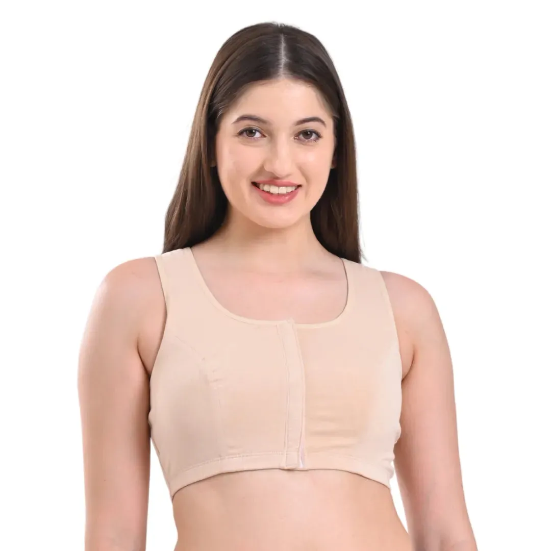Front Open Bra | Non Padded | Non Wired | Full Coverage | Racerback