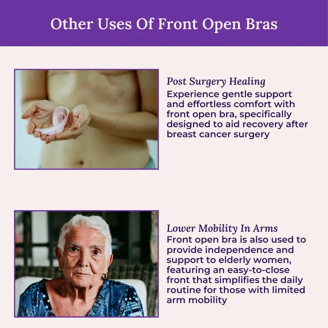 Front Open Bra | Non Padded | Non Wired | Full Coverage | Racerback