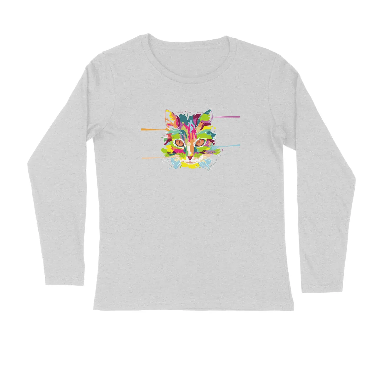 Full Sleeves Round Neck (Men) - Laser Sharp Cat (7 Colours)