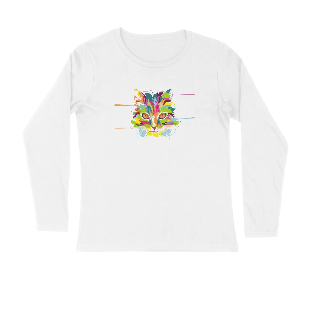 Full Sleeves Round Neck (Men) - Laser Sharp Cat (7 Colours)