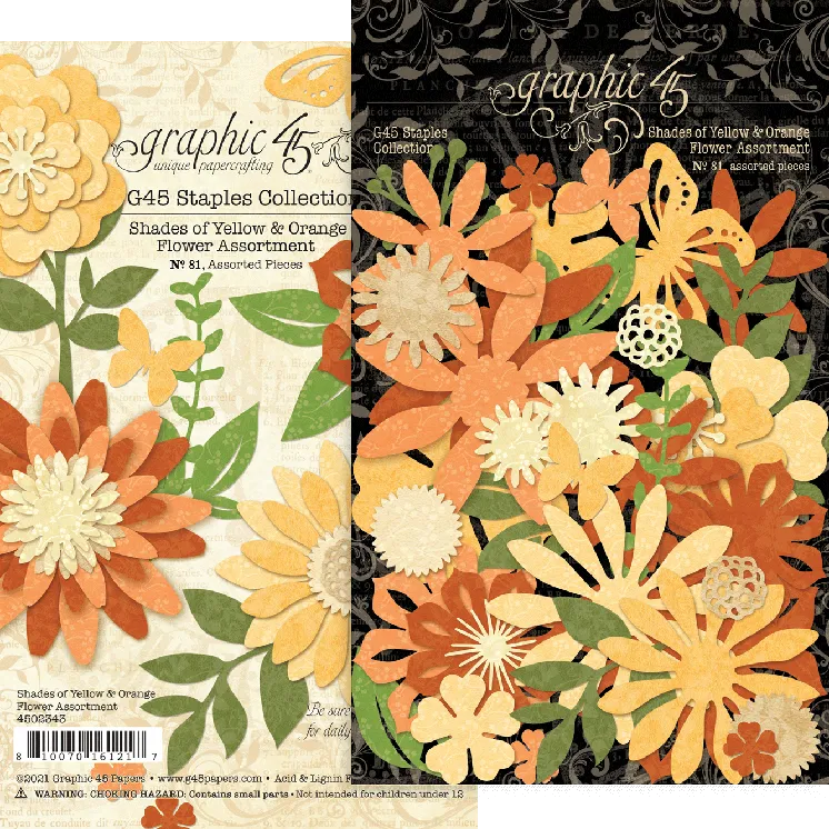 G45 Flower Assortment - Shades of Yellow and Orange