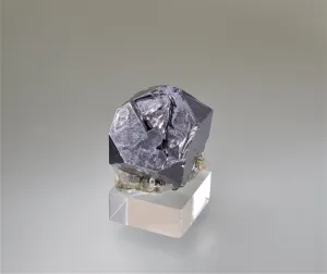 Galena with Quartz, Gjudurska Mine, Madan District, Smolyan Oblast, Southern Rhodope Mountains, Bulgaria, Mined 2009, Miniature 2.5 x 3.0 x 3.0 cm, $50.  Online 3/5.