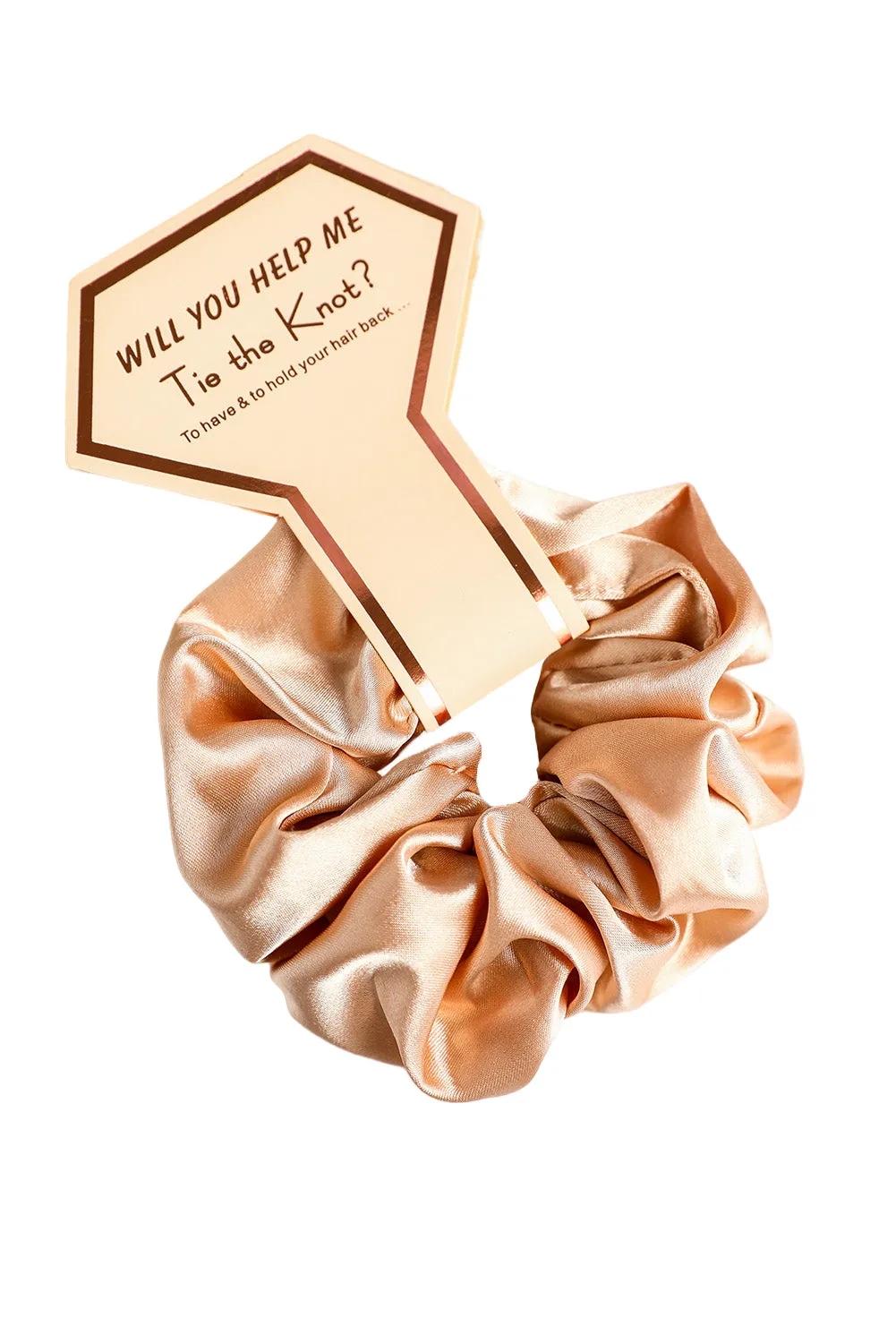Gold Satin 5-piece Scrunchie Set