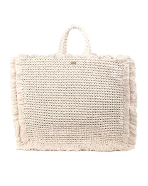 Gossypium Tote Bag Beige & Gold