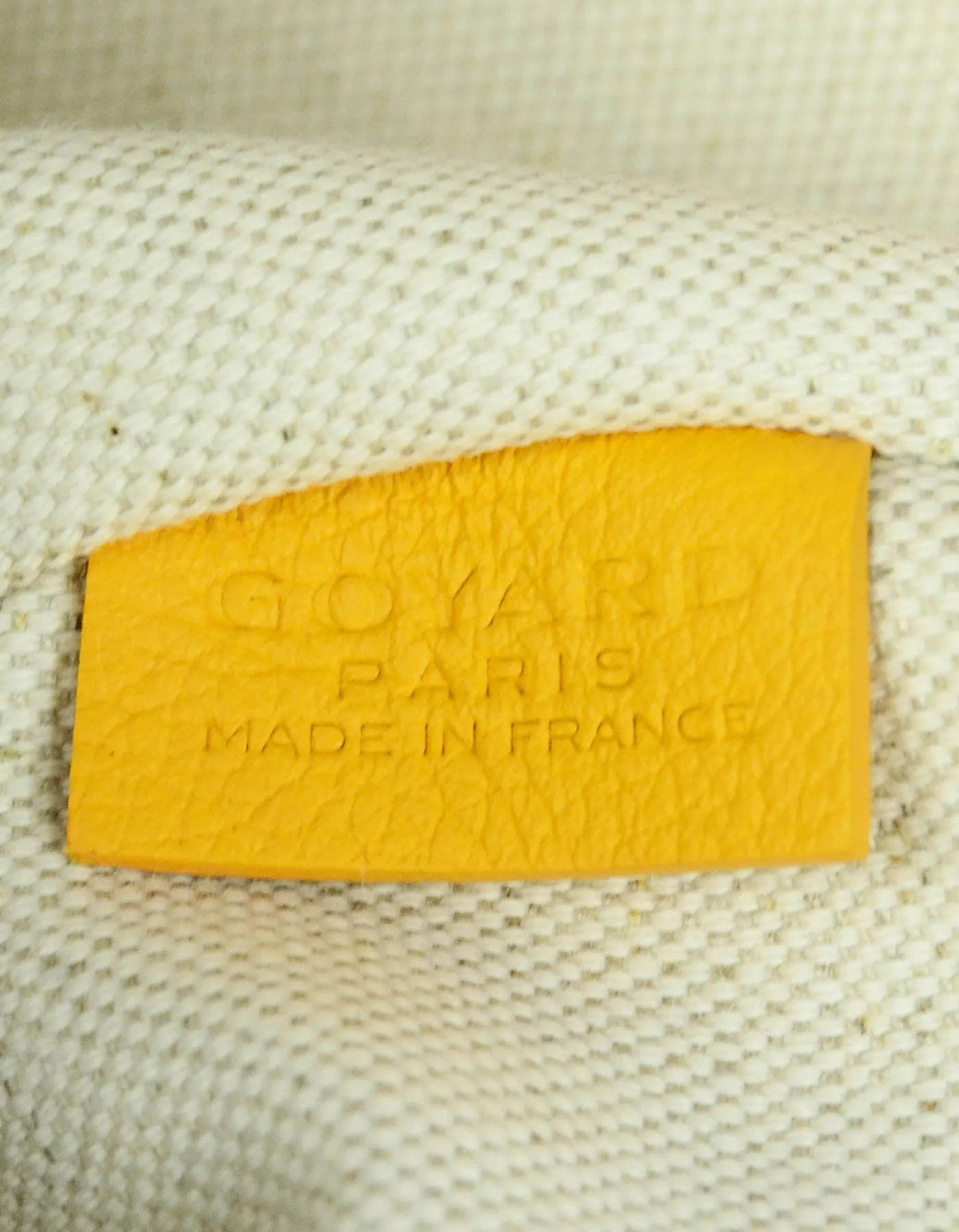 Goyard 2020 Yellow Goyardine Bulldog Villette Tote
