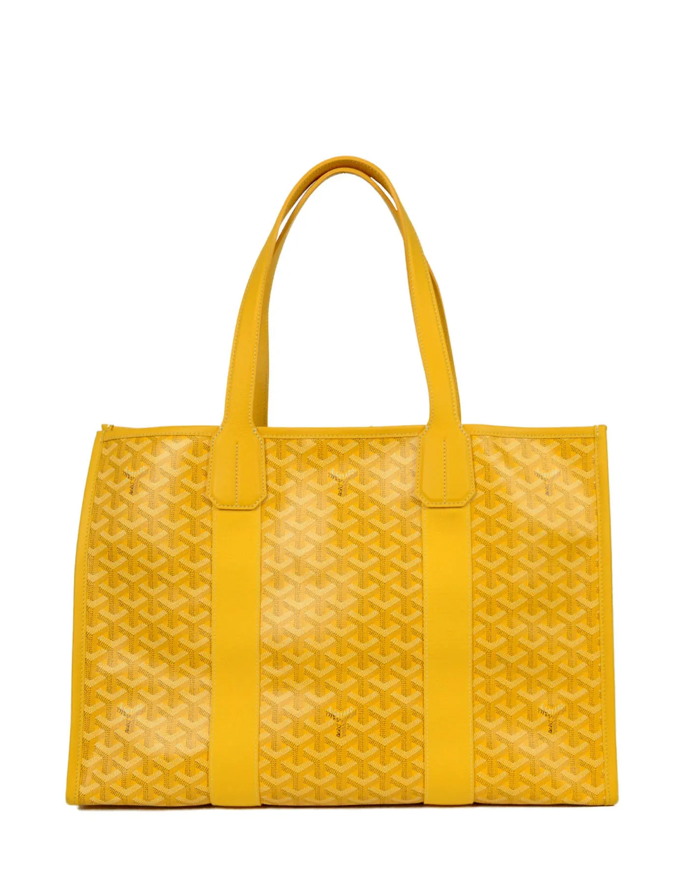 Goyard 2020 Yellow Goyardine Bulldog Villette Tote