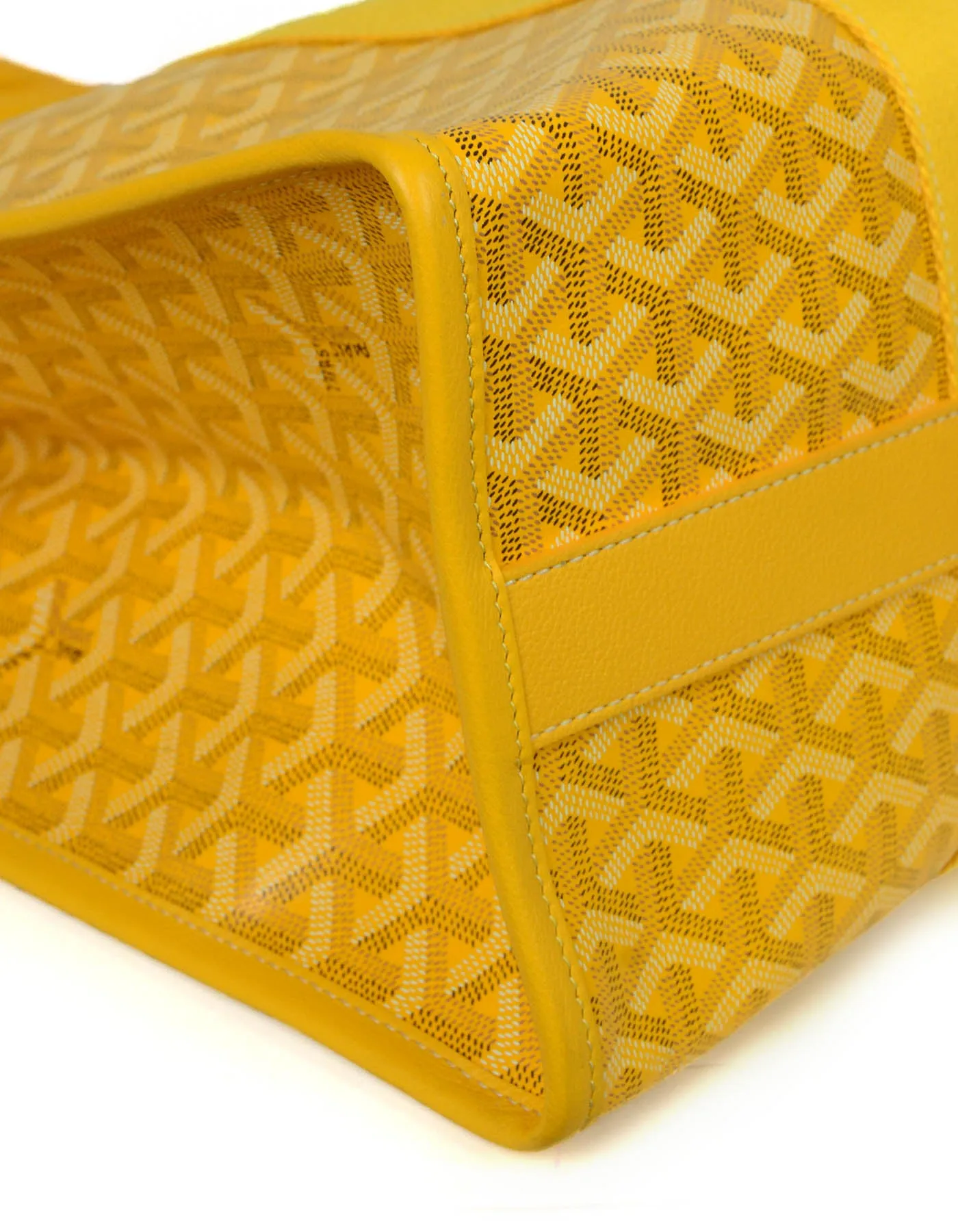 Goyard 2020 Yellow Goyardine Bulldog Villette Tote