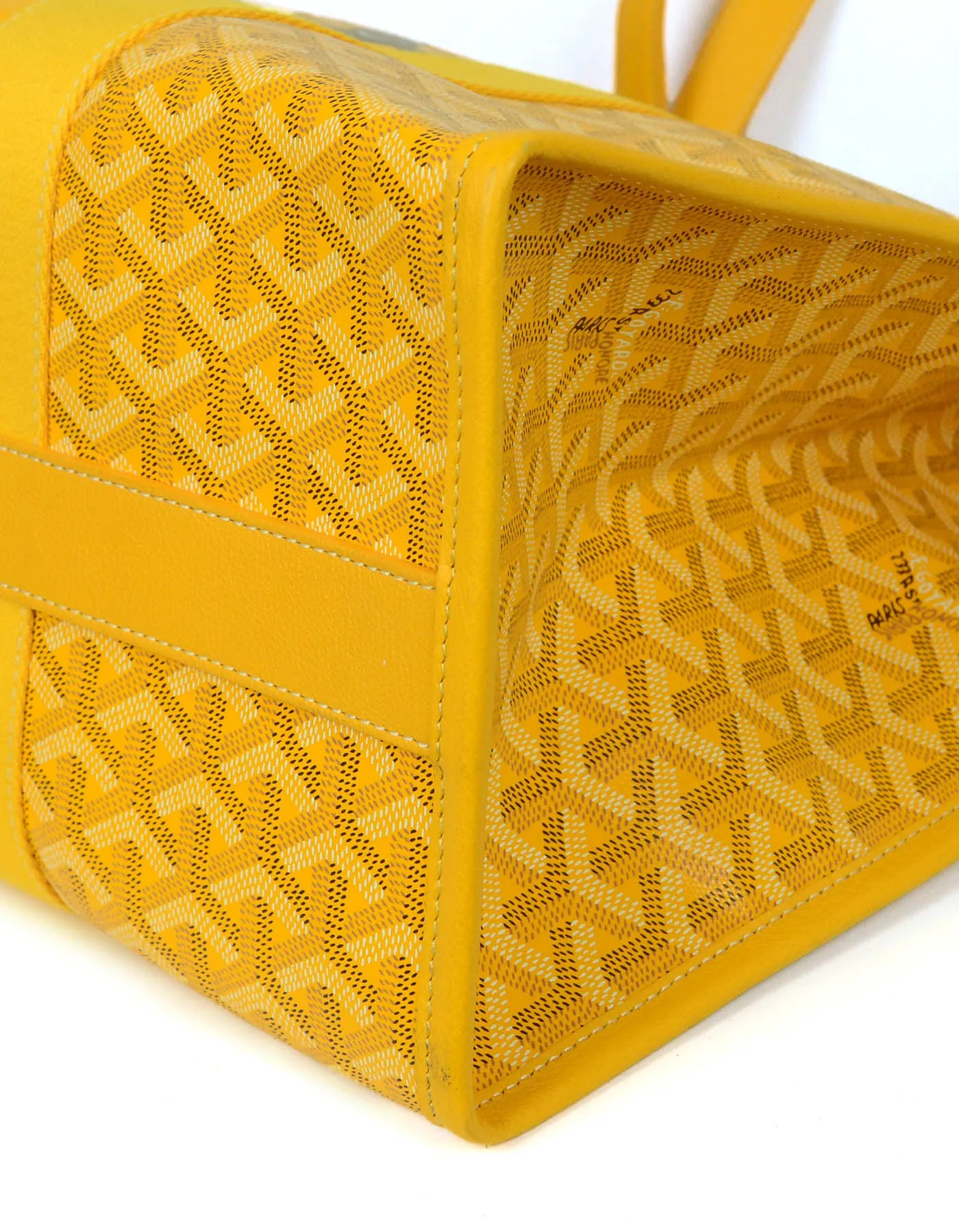 Goyard 2020 Yellow Goyardine Bulldog Villette Tote