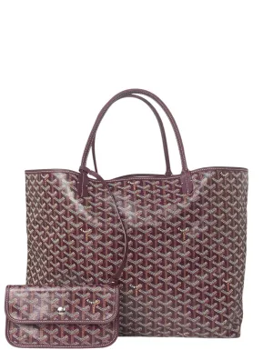 Goyard Burgundy Goyardine St. Louis GM Tote Bag