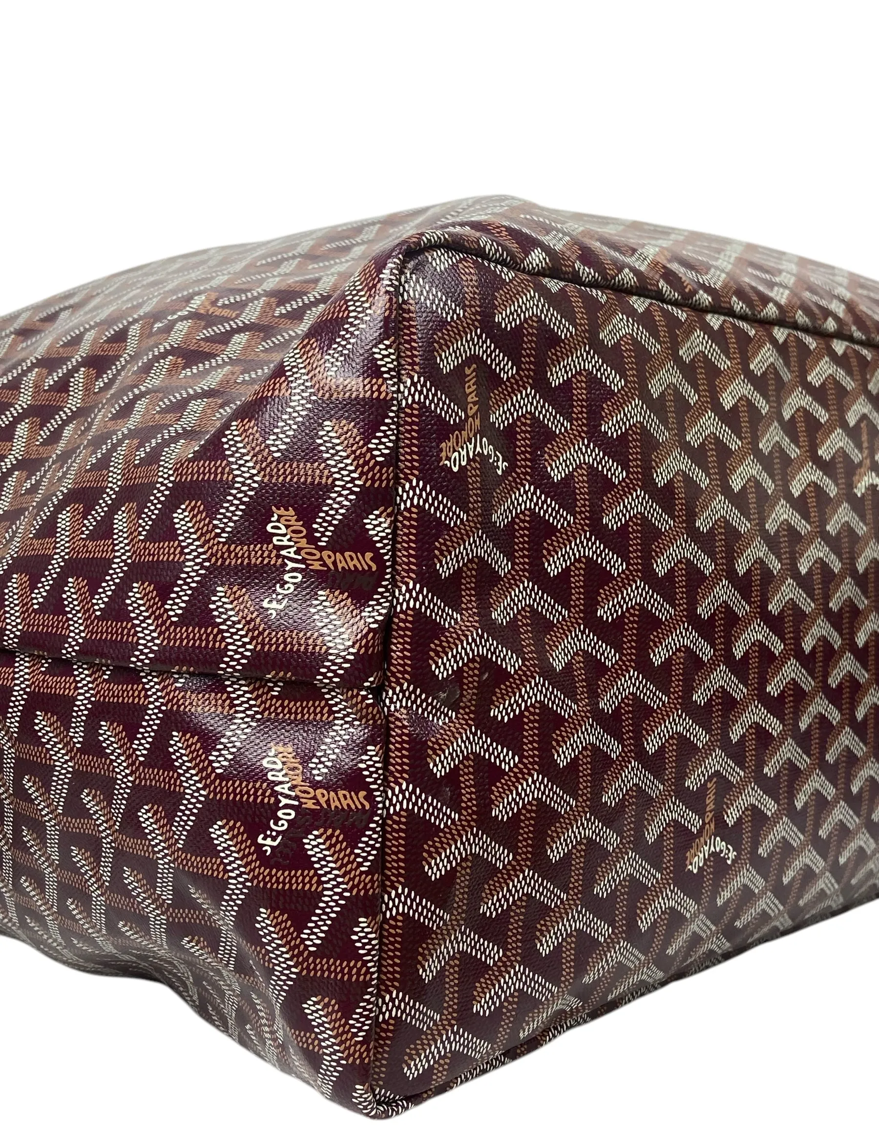 Goyard Burgundy Goyardine St. Louis GM Tote Bag