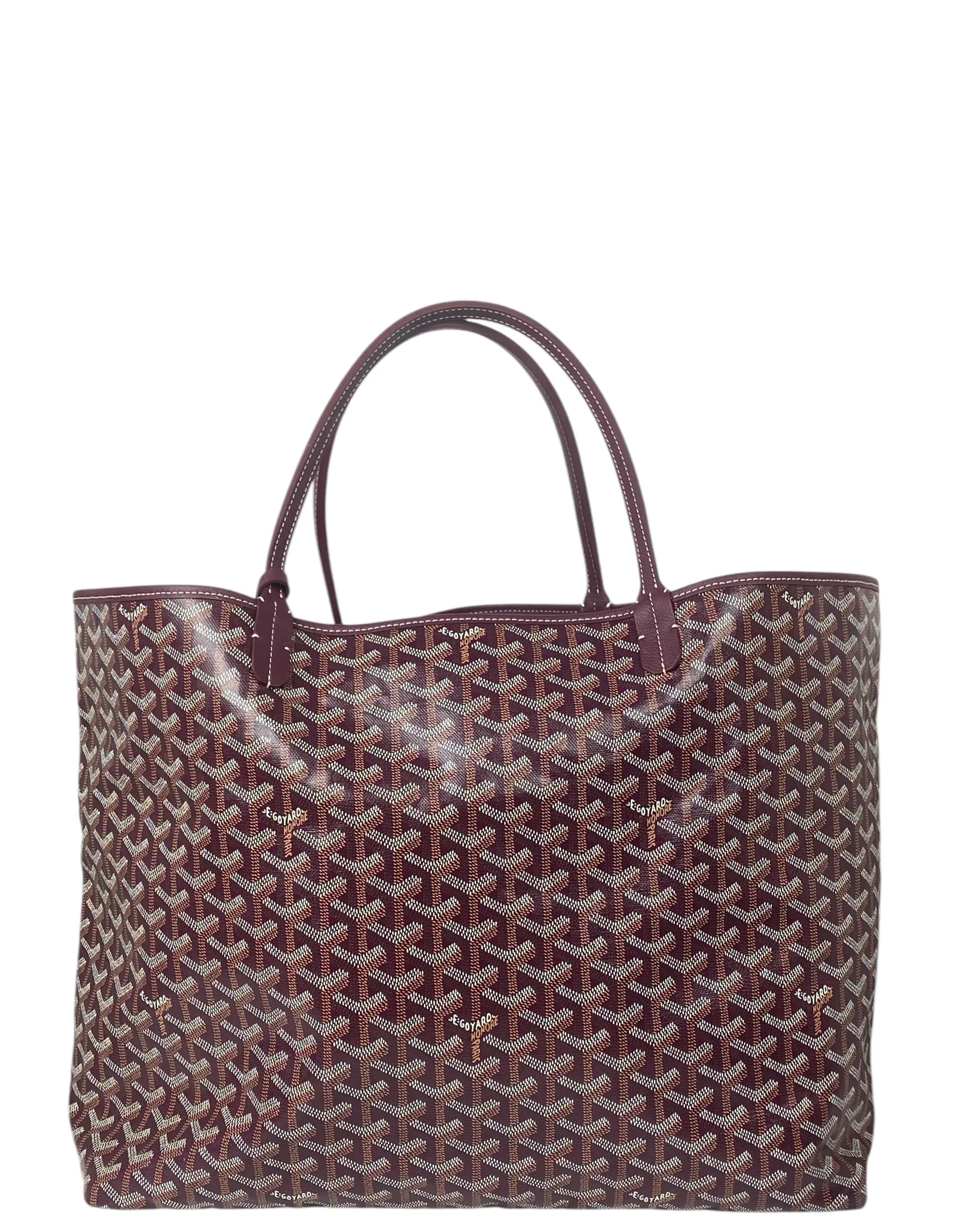 Goyard Burgundy Goyardine St. Louis GM Tote Bag