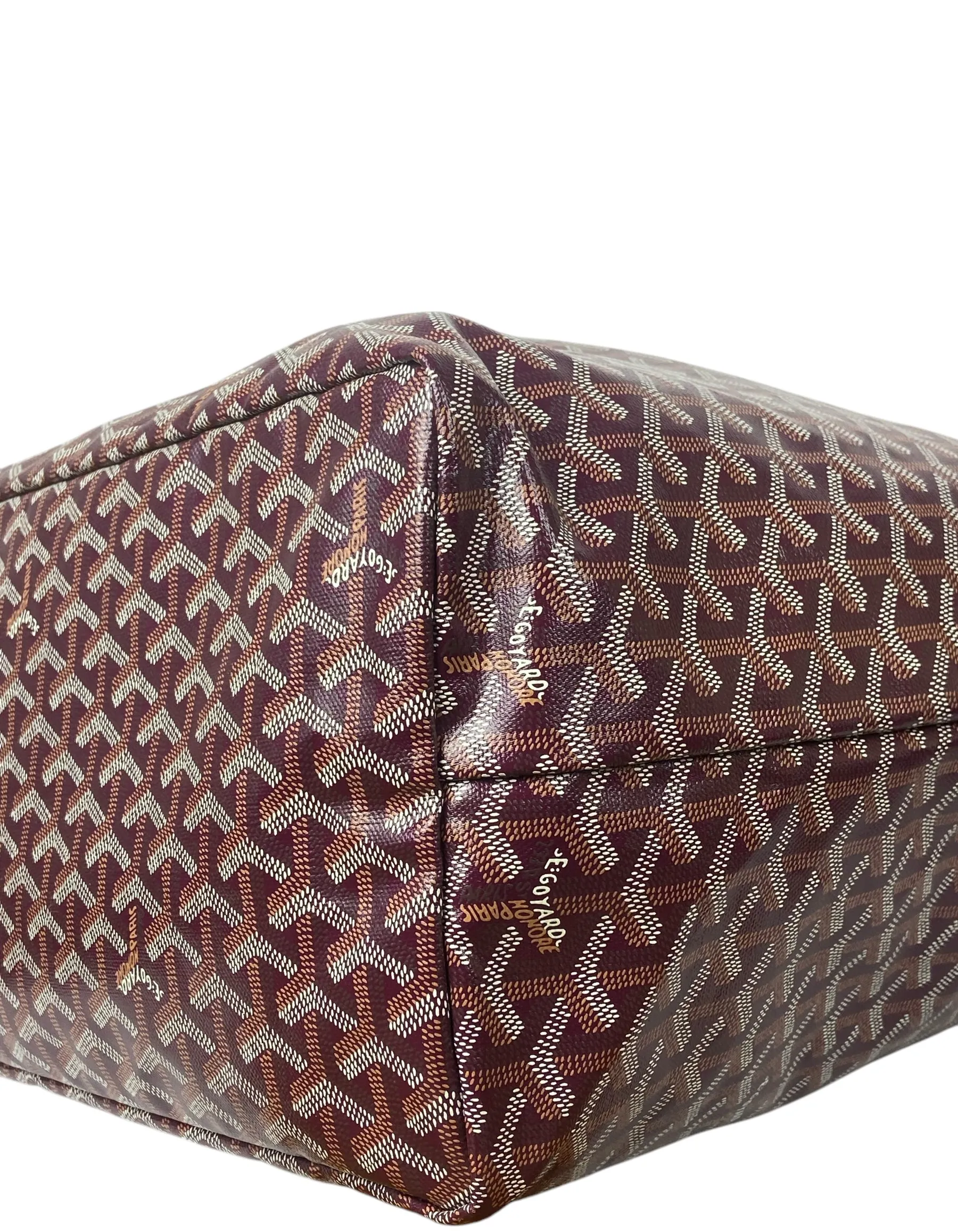 Goyard Burgundy Goyardine St. Louis GM Tote Bag
