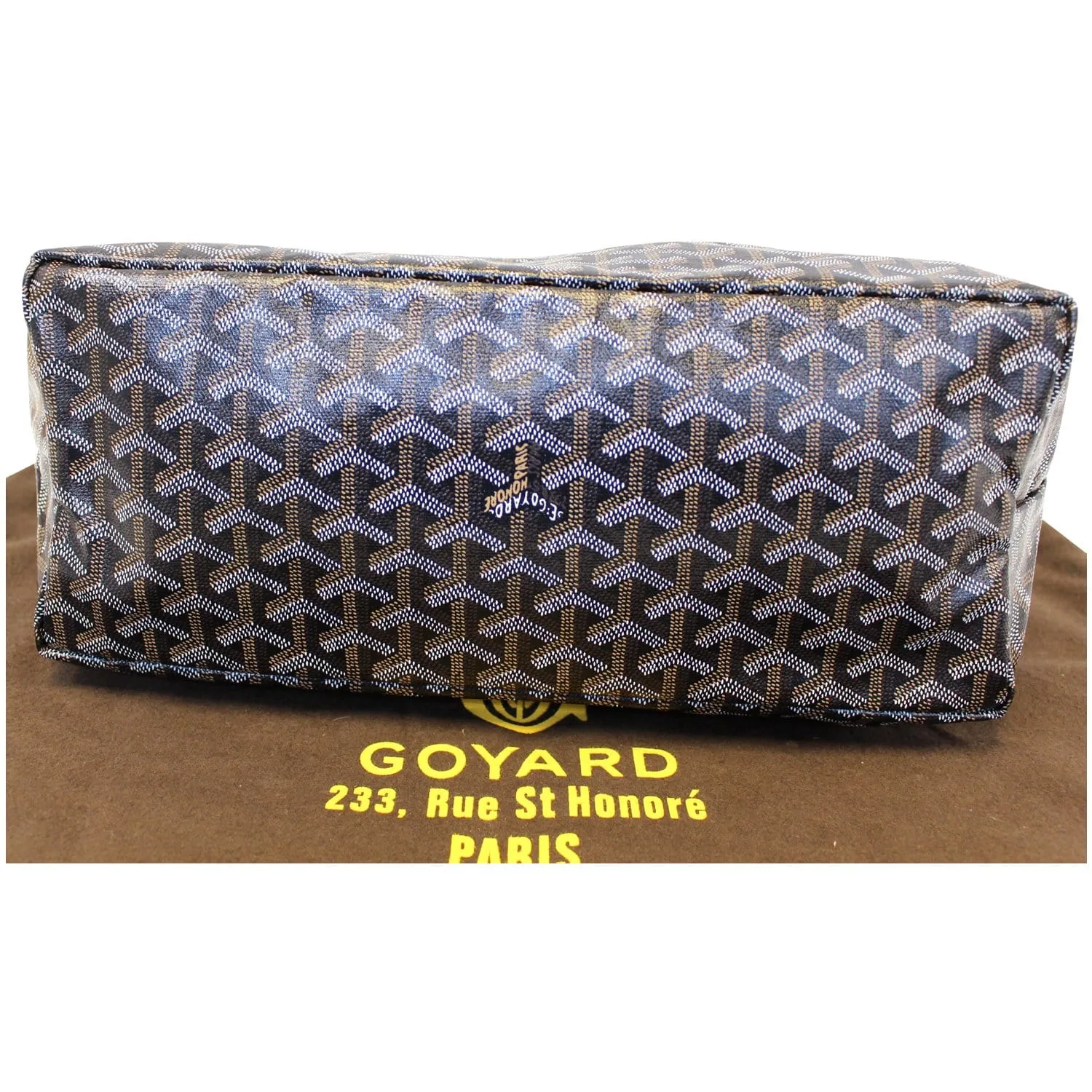 GOYARD Goyardine Saint Louis PM Tote Bag Black