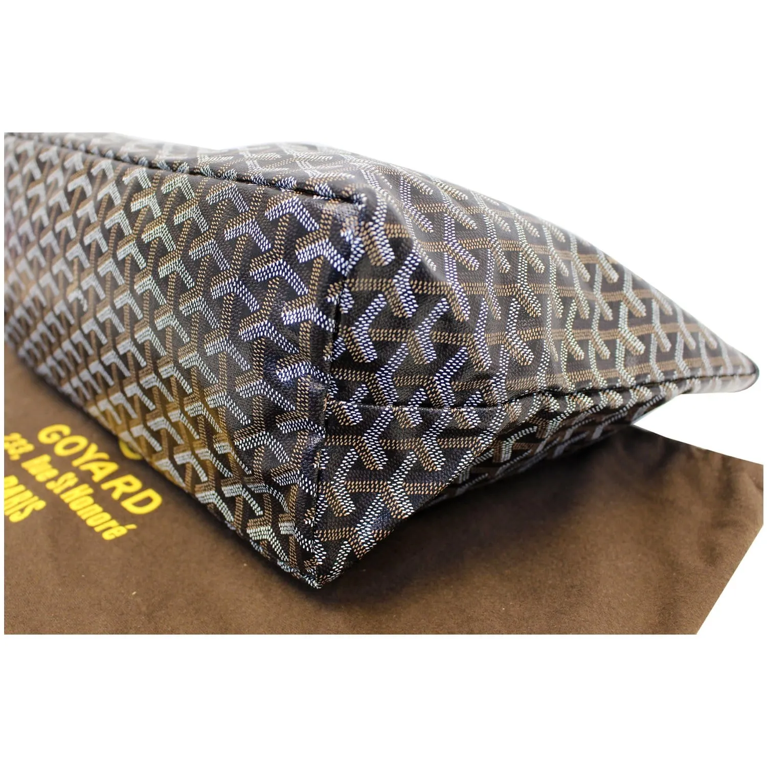 GOYARD Goyardine Saint Louis PM Tote Bag Black
