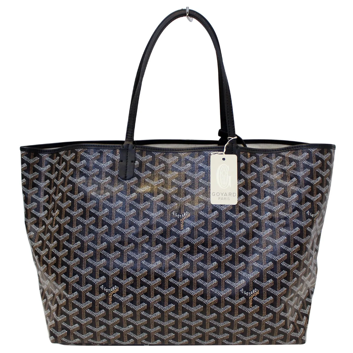 GOYARD Goyardine Saint Louis PM Tote Bag Black