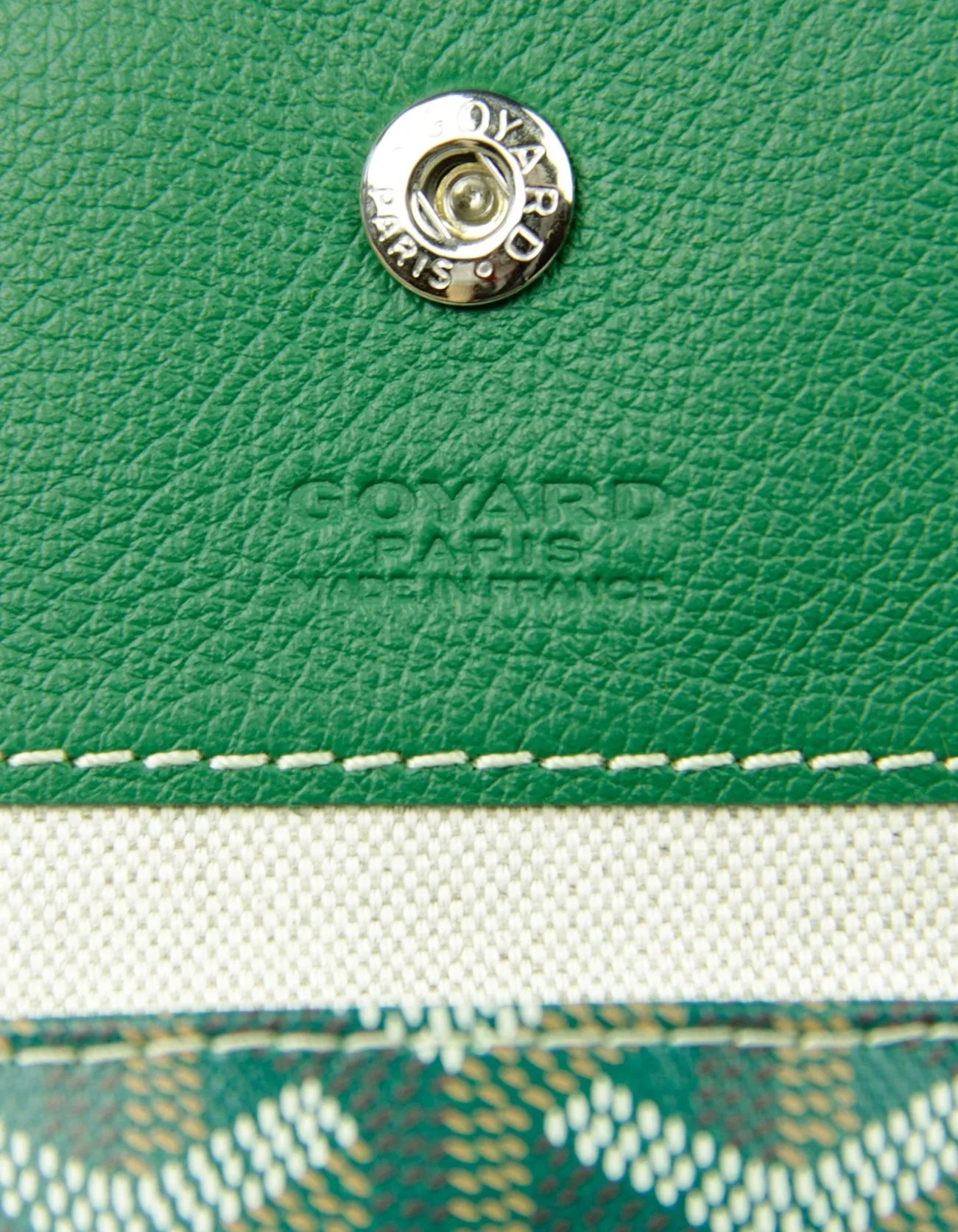 Goyard NEW Green Goyardine St. Louis GM Tote