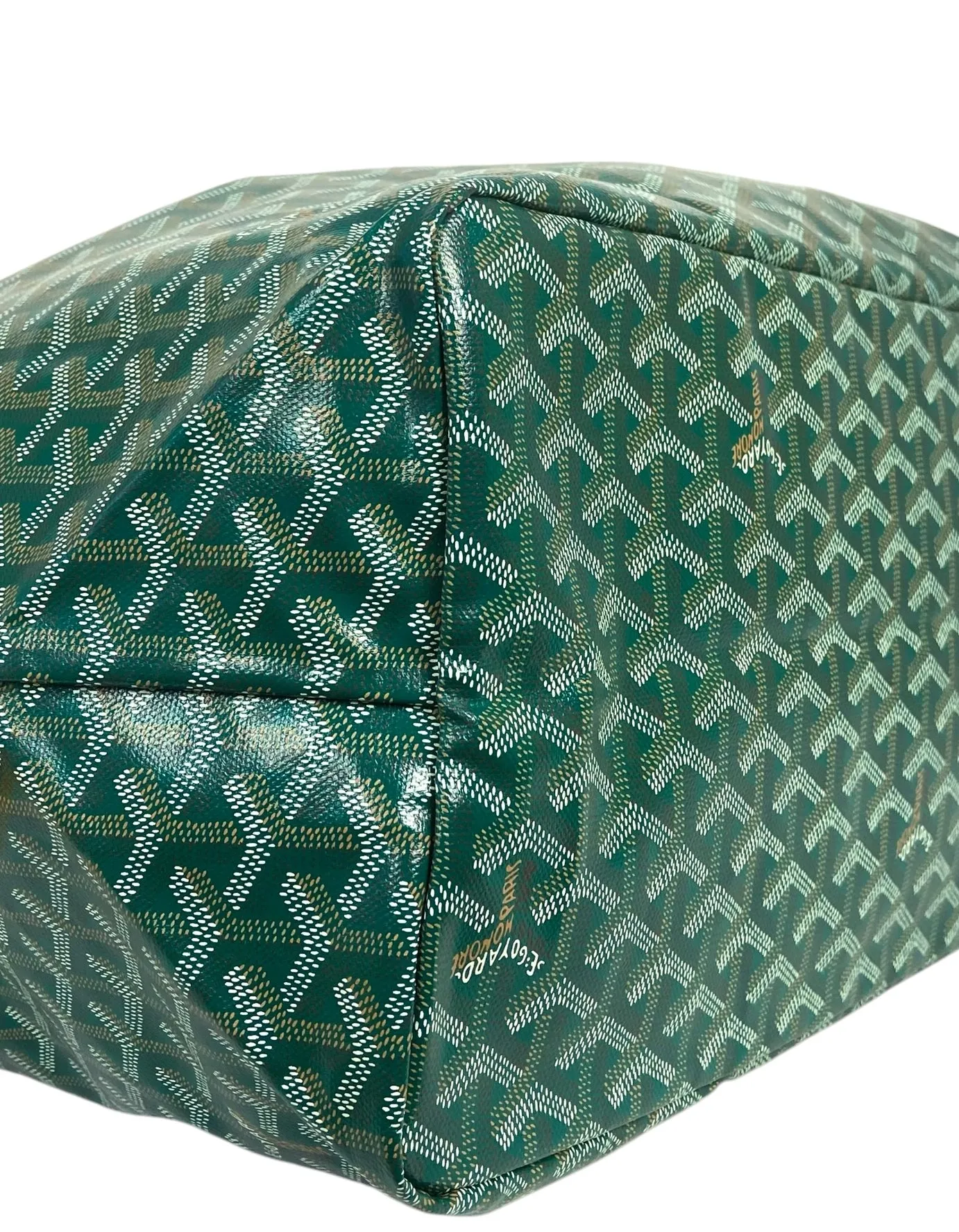 Goyard NEW Green Goyardine St. Louis GM Tote