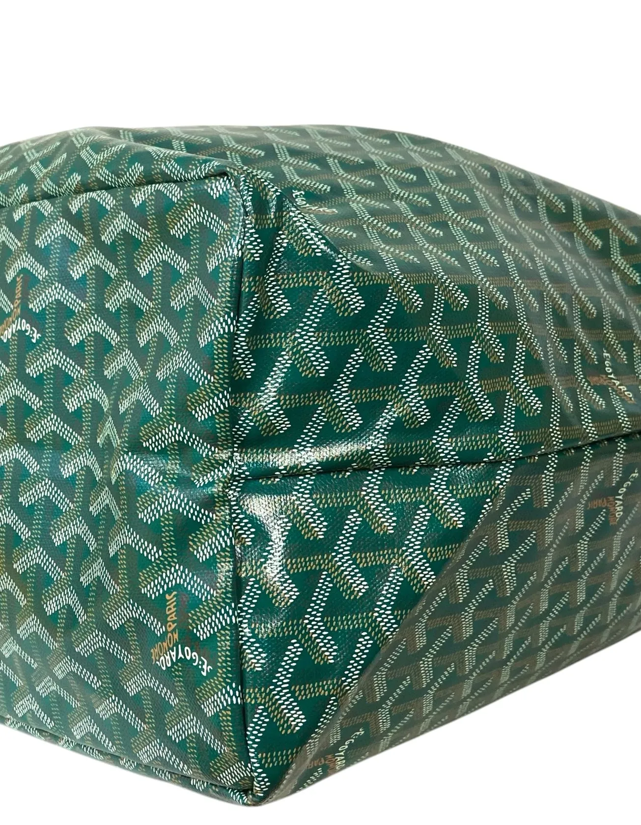 Goyard NEW Green Goyardine St. Louis GM Tote