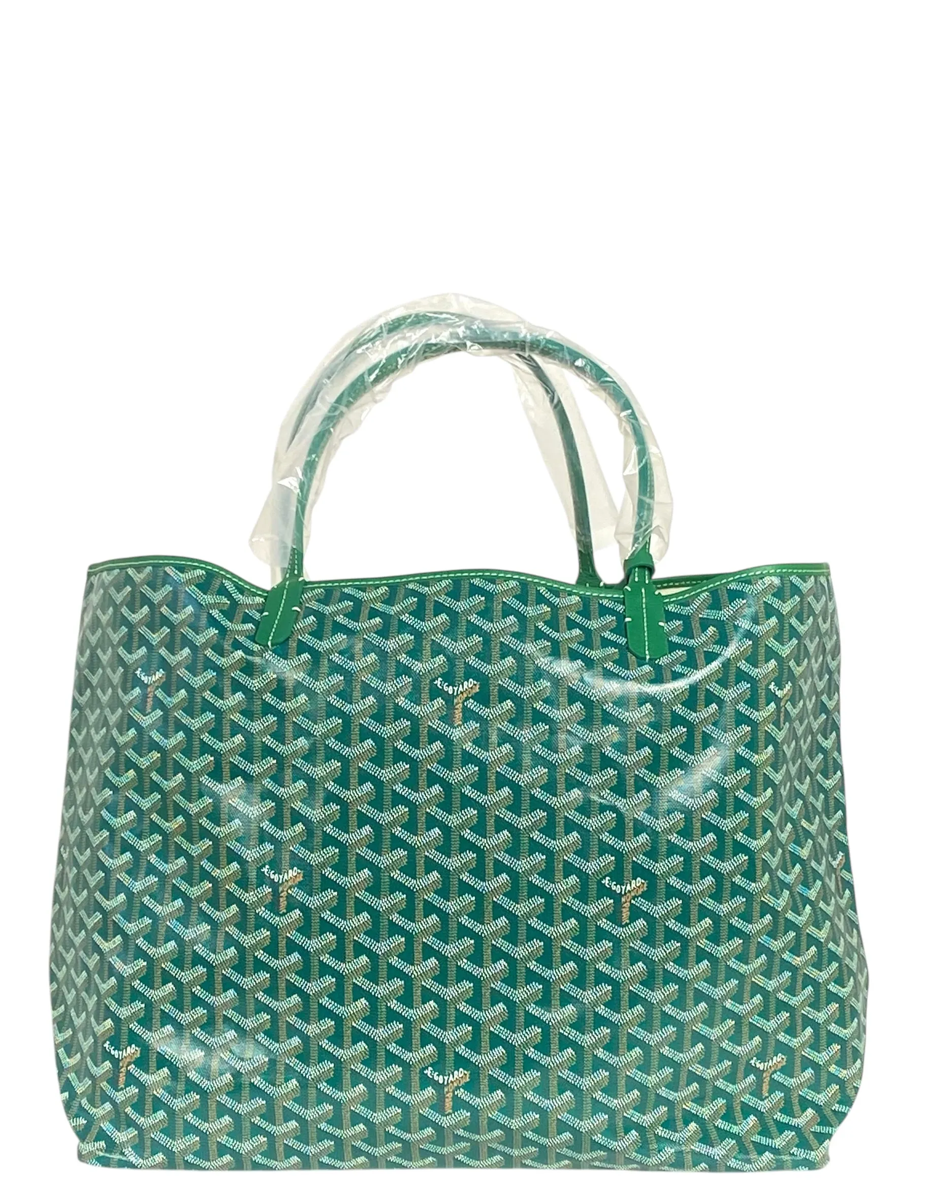 Goyard NEW Green Goyardine St. Louis GM Tote