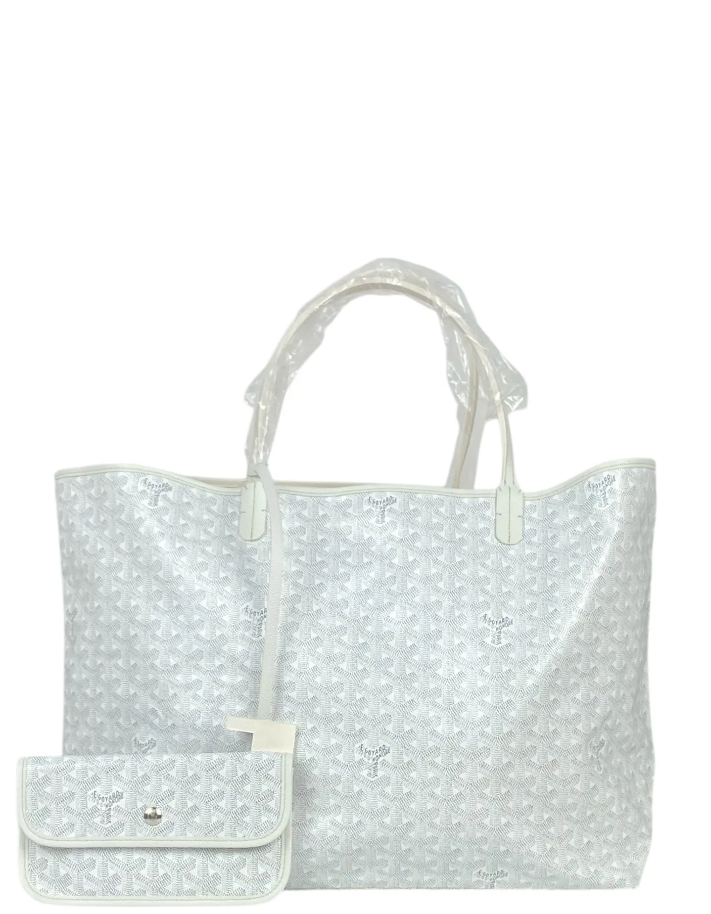 Goyard NEW White Goyardine St. Louis GM Tote
