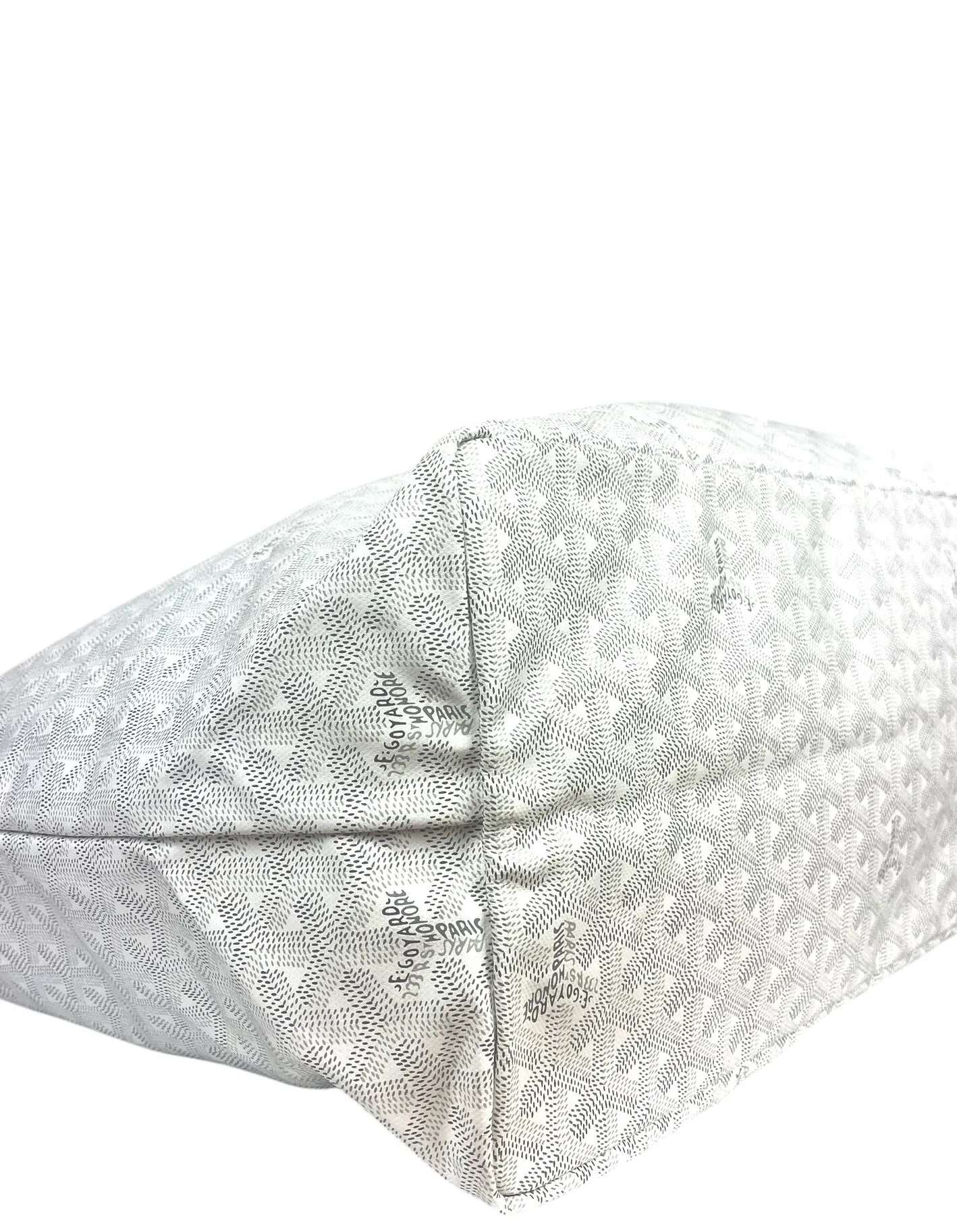 Goyard NEW White Goyardine St. Louis GM Tote