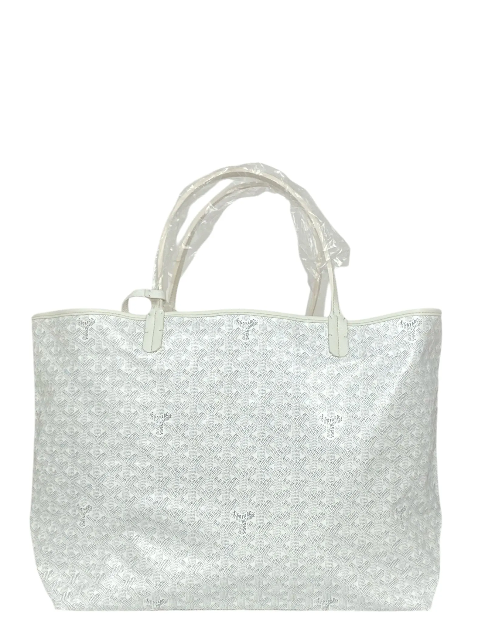 Goyard NEW White Goyardine St. Louis GM Tote