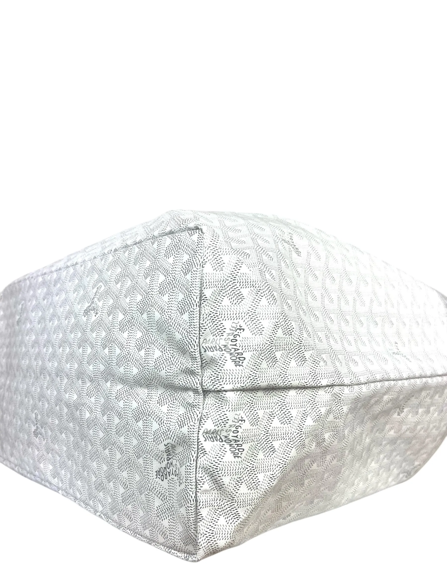 Goyard NEW White Goyardine St. Louis GM Tote