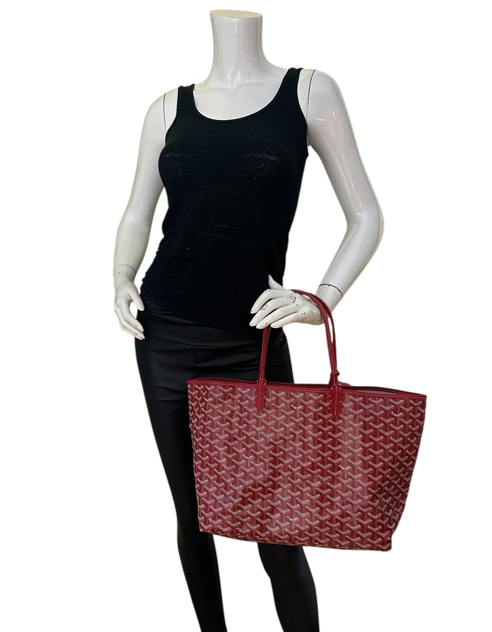 Goyard Red Canvas Goyardine St. Louis PM Tote Bag