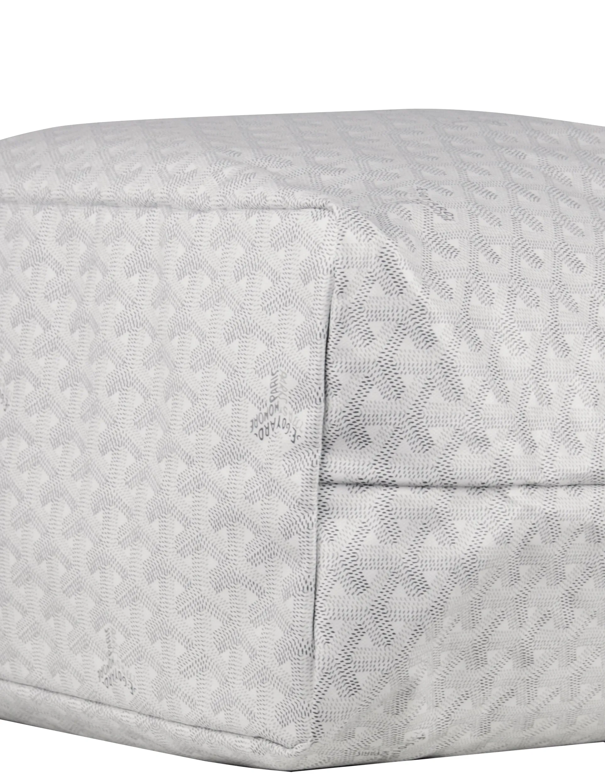 Goyard White Canvas Goyardine Saint Louis GM Tote Bag w/ Insert