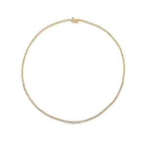 Graduated Half Diamond Riviera Necklace