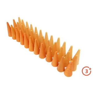 Grapat Loose Parts Mini Cones - 36 pieces in Oranges