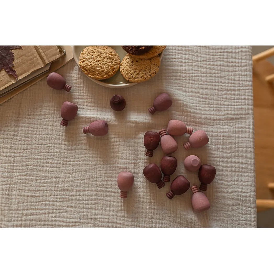 Grapat Loose Parts Pineapples - 36 pieces in Purples