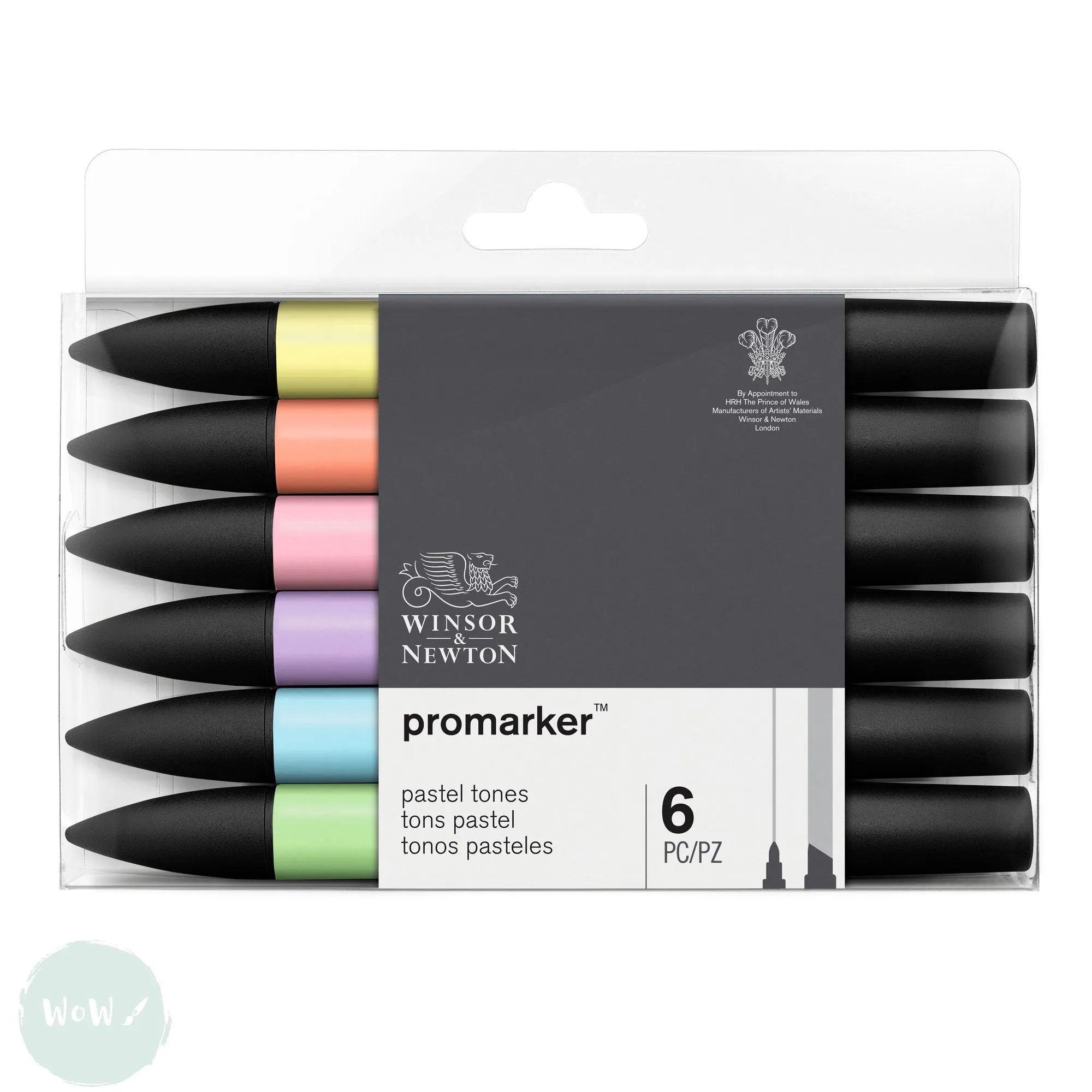 GRAPHIC MARKER PEN - Winsor & Newton ProMarker Set- 6 PASTEL  TONES SET