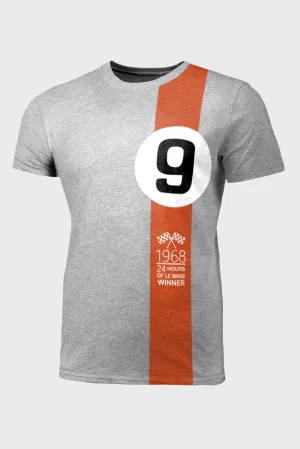 Gray 1968 24 HOURS OF LE MANS WINNER Number 9 Mens Tee