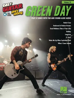 GREEN DAY EASY GUITAR PLAYALONG V10 BK/OLA