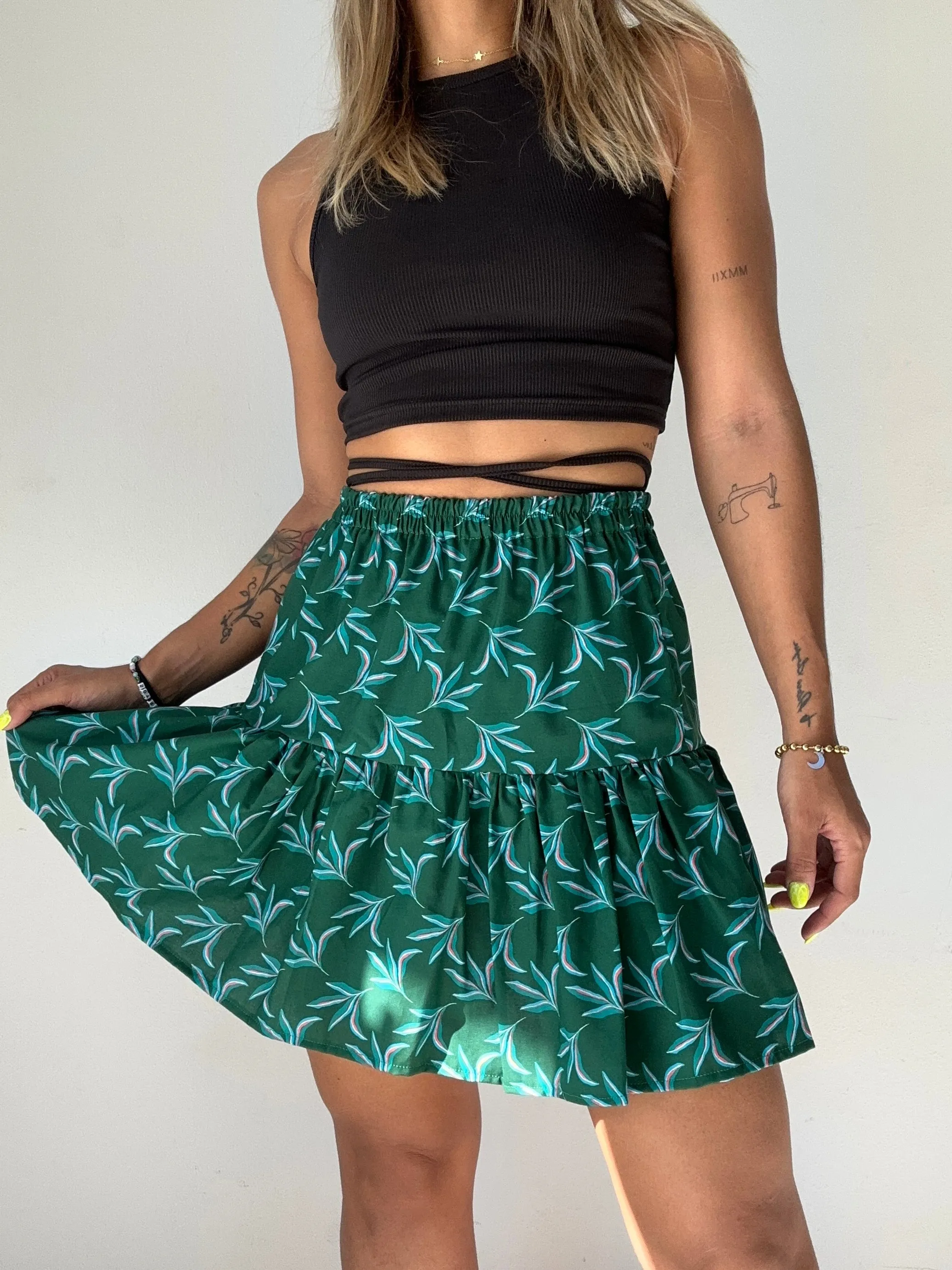 Green Leaves Easy Skirt