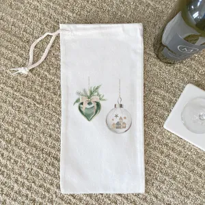 Greenery Ornaments - Canvas Wine Bag