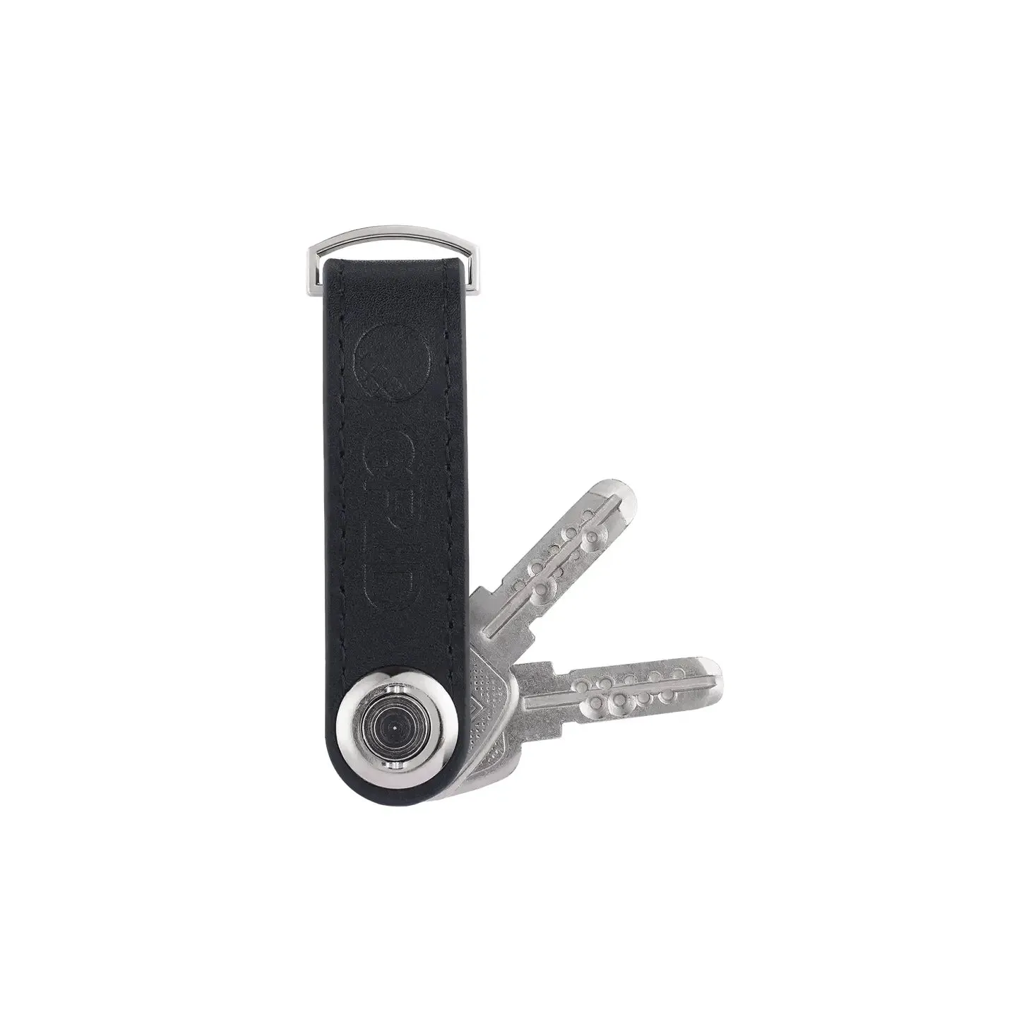 GRID SMRTKey - Black Leather Compact Minimalist Keychain