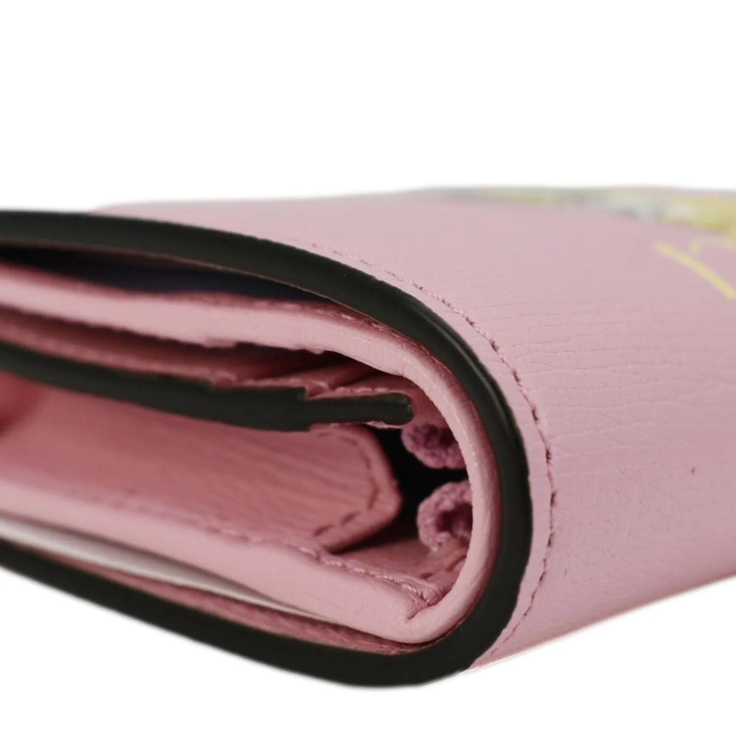 GUCCI  Bananya Print Leather Card Case Holder Pink 701009