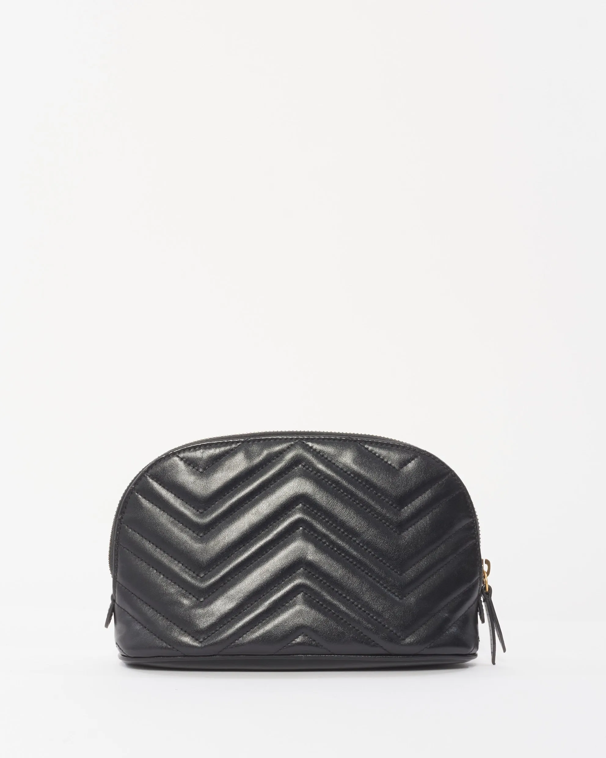Gucci Black Leather Marmont Cosmetic Case