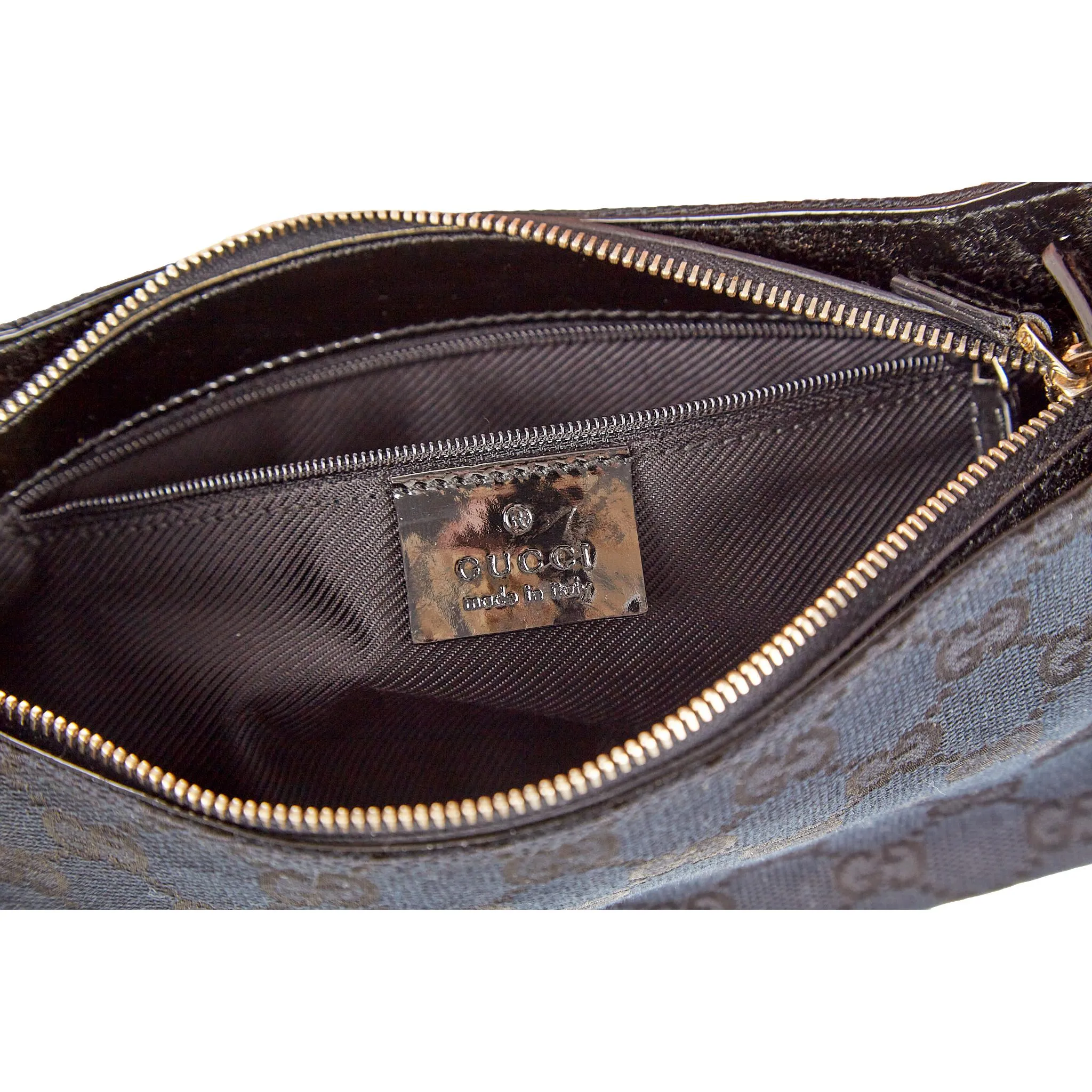 Gucci Black Logo Mini Canvas Shoulder Bag