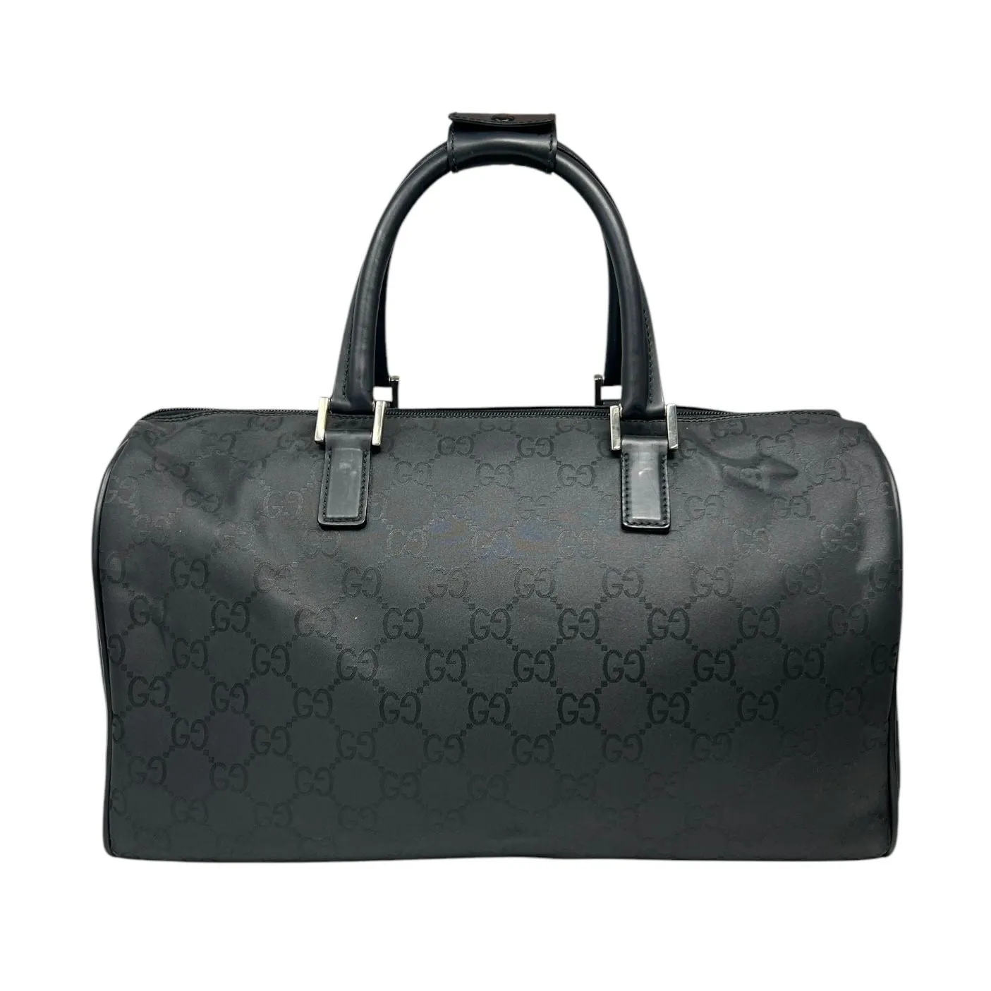 Gucci Black Logo Overnight Bag