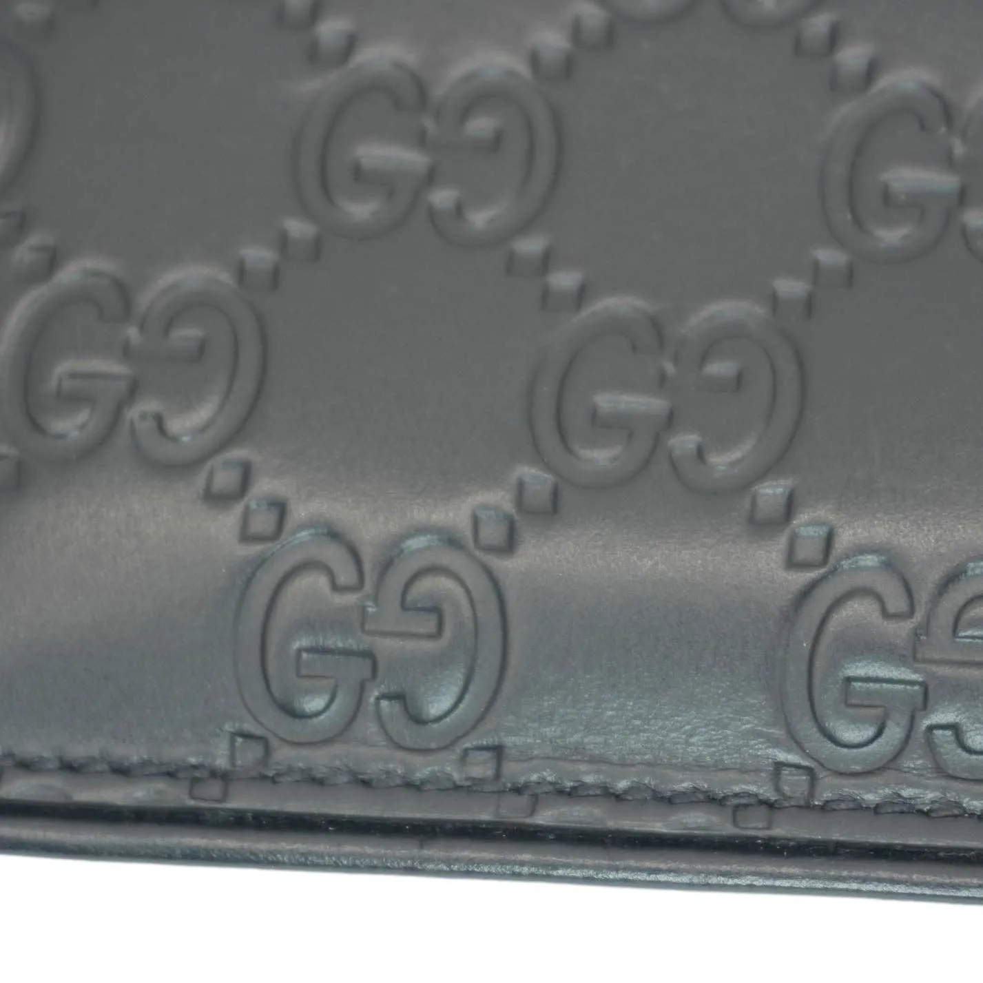 GUCCI Leather Clip Key Case Black 447964