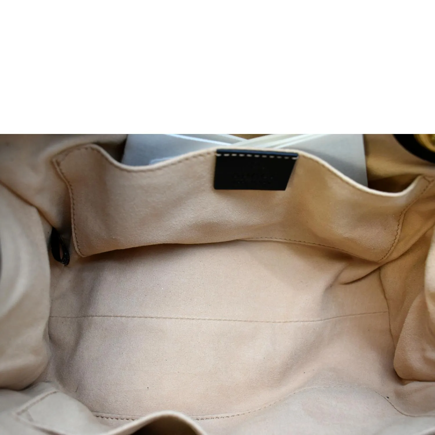 Gucci Ophidia Bees Padlock Small GG Supreme Canvas Tote Bag Beige 498156