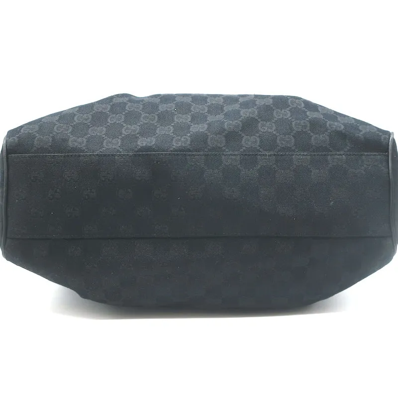Gucci Sukey Medium Tote Black GG Canvas Shoulder Bag