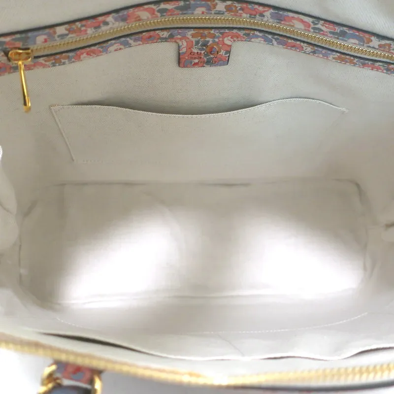 Gucci x Liberty London 1955 Duffle Bag Floral Print Leather Large Crossbody NEW