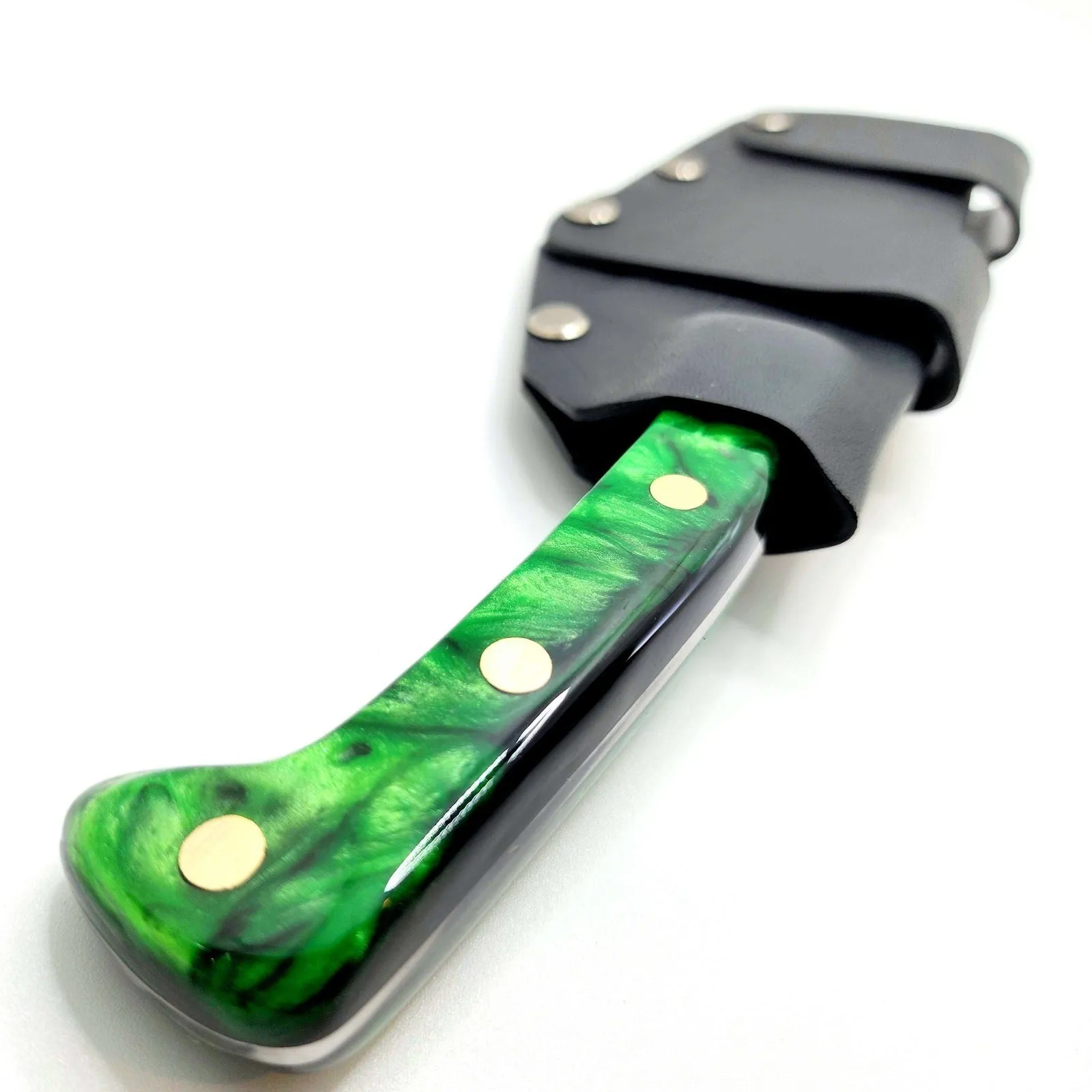 Handmade Knife Made In USA - Custom EDC Tanto Resin Handle Knife / Bush Knife