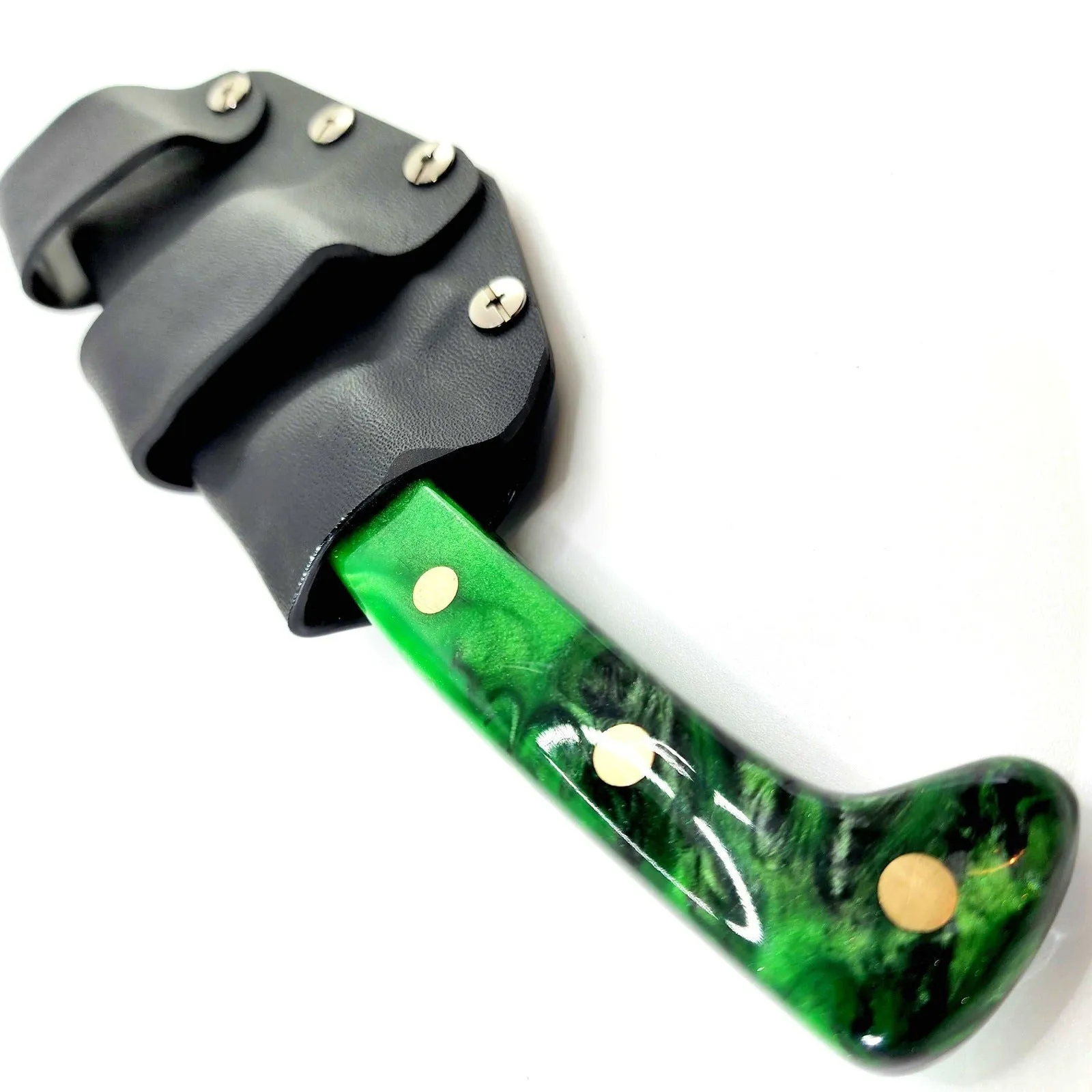 Handmade Knife Made In USA - Custom EDC Tanto Resin Handle Knife / Bush Knife