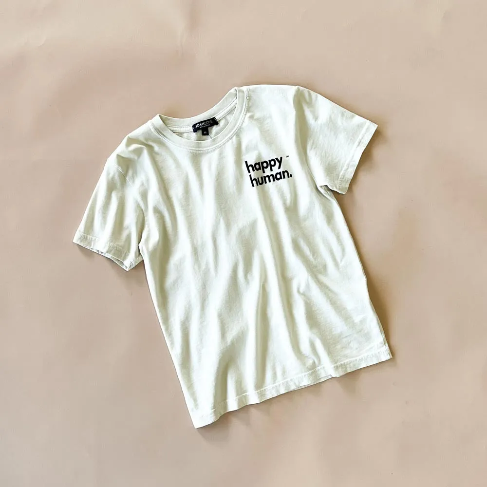Happy Human Hipster Tee | Cream | Women & Youth size 8-16